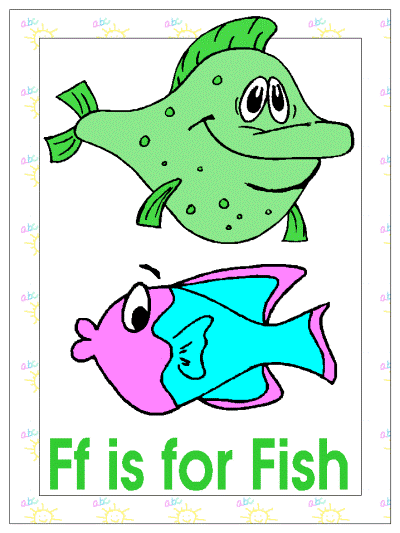 letter f is for fish alphabet poster