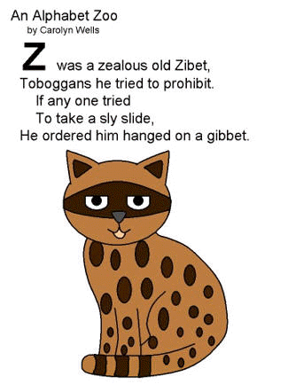 Z was a zealous old Zibet