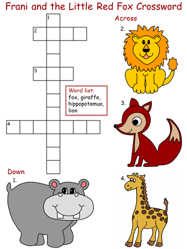 Frani and the Little Red Fox Crossword Puzzle
