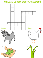 Artie Knapp story of The Lazy Loppin Goat Printable Crossword Puzzles