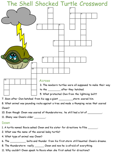 The Shell Shocked Turtle Crossword Puzzle