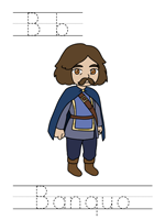 Printable print practice worksheet - Bb Banquo