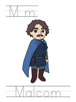 Printable print practice worksheet - Mm Malcom