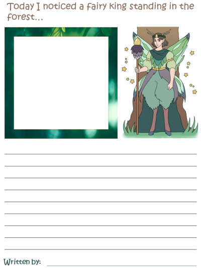 Mid Summer Fairies Story Draw and Write Worksheet